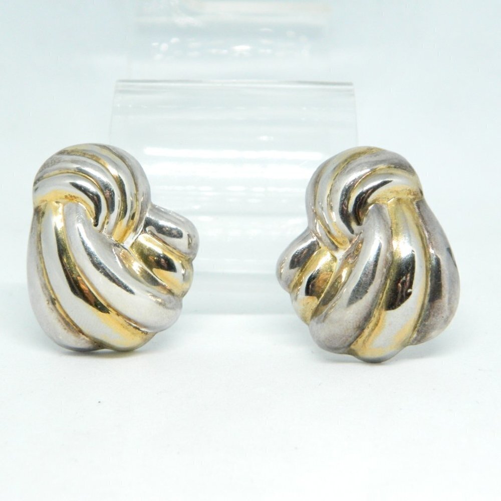 IBB TH .925 Sterling Silver Dual Tone Modernist